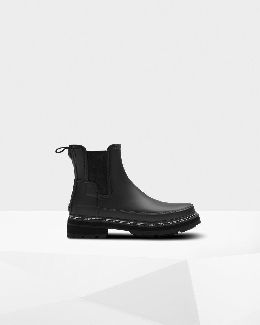 Chelsea Boots Dam - Hunter Refined Stitch Detail - Svarta - 618309-RYI